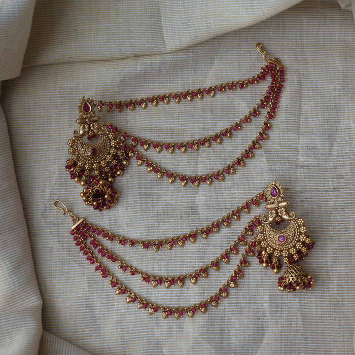 Antique mattal design jumka earrings AJJ1738