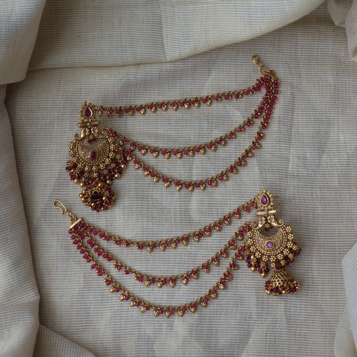 Antique mattal design jumka earrings AJJ1738