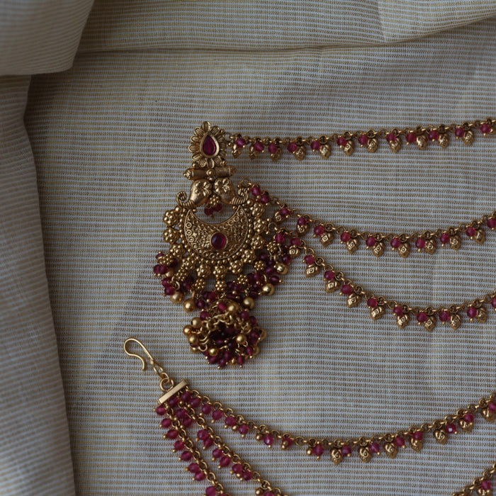 Antique mattal design jumka earrings AJJ1738