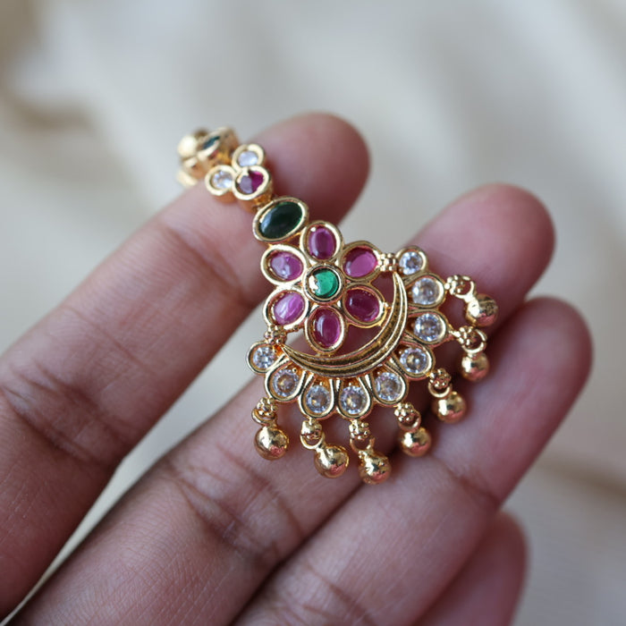 Antique multi stone tikka TH733