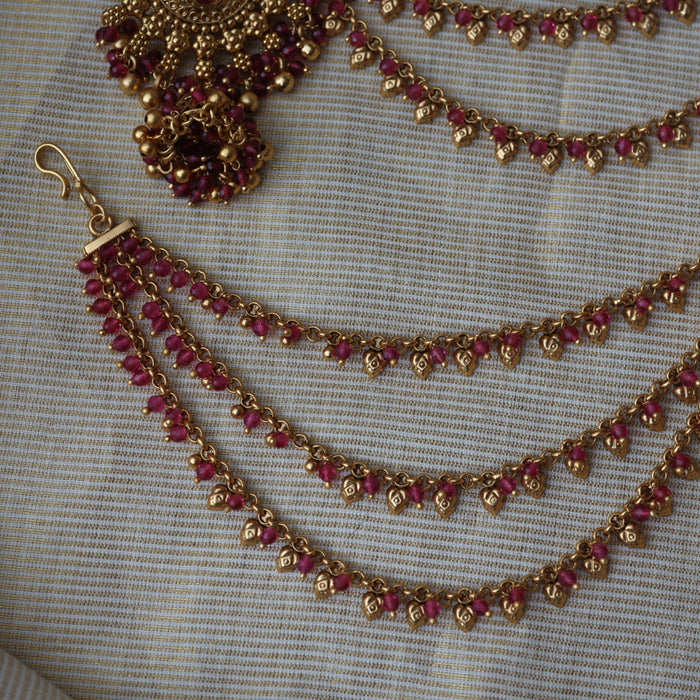 Antique mattal design jumka earrings AJJ1738