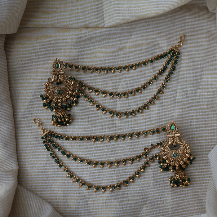 Antique mattal design jumka earrings AJJ1740