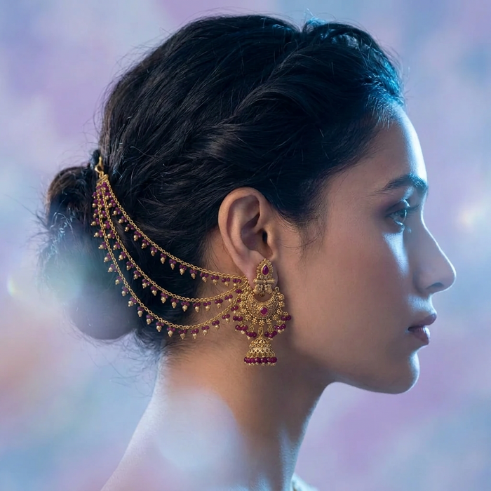 Antique mattal design jumka earrings AJJ1740-1