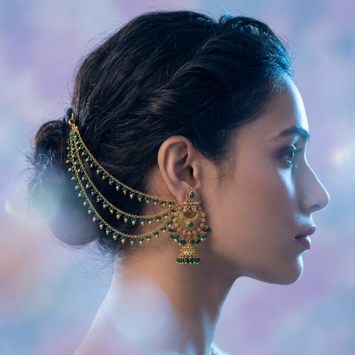 Antique mattal design jumka earrings AJJ1740-1