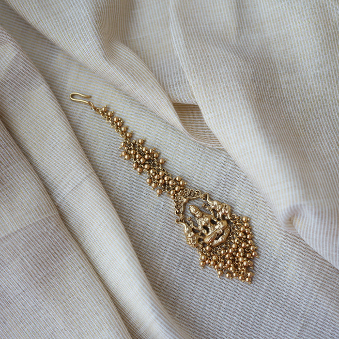 Antique temple design maang tikka TA3488