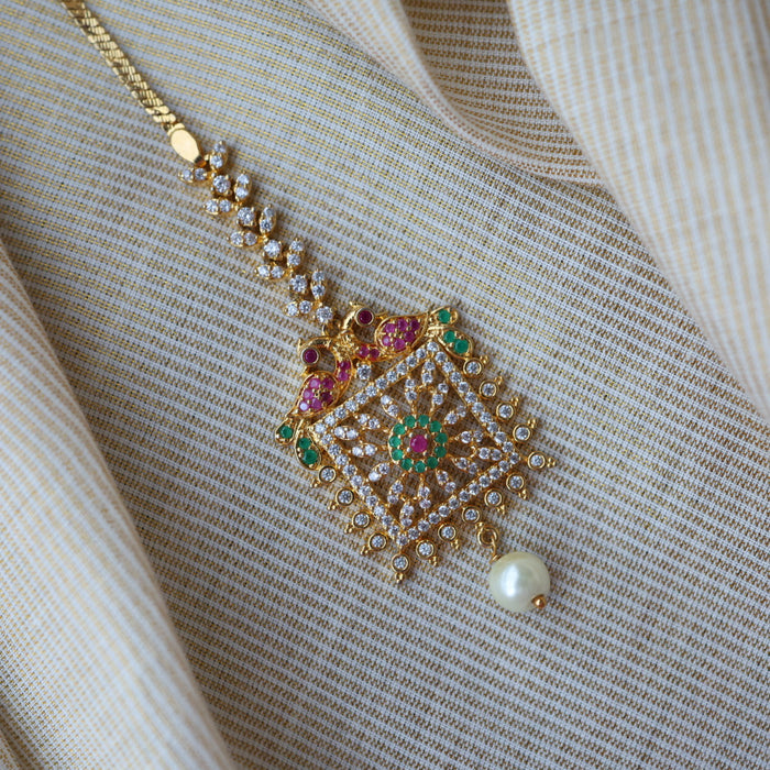 Heritage gold plated maang tikka TH342