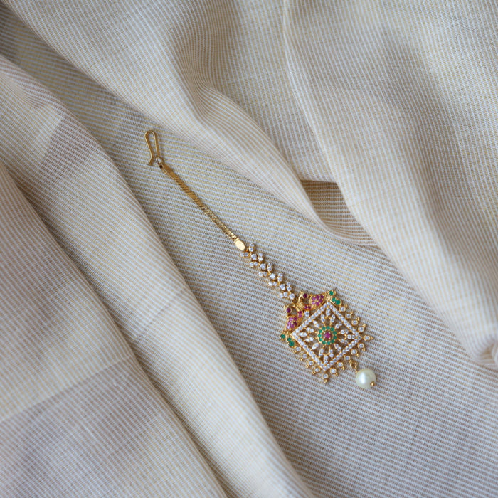 Heritage gold plated maang tikka TH342