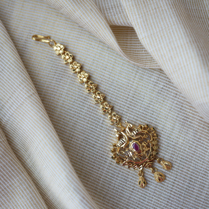 Heritage gold plated maang tikka TH653