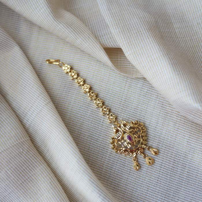 Heritage gold plated maang tikka TH653