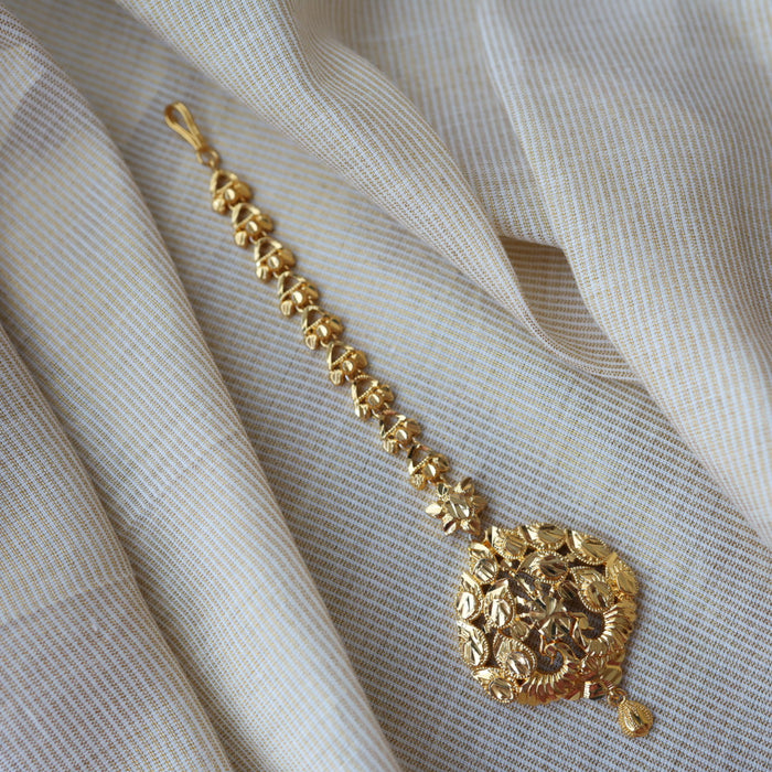 Heritage gold plated maang tikka TH3272