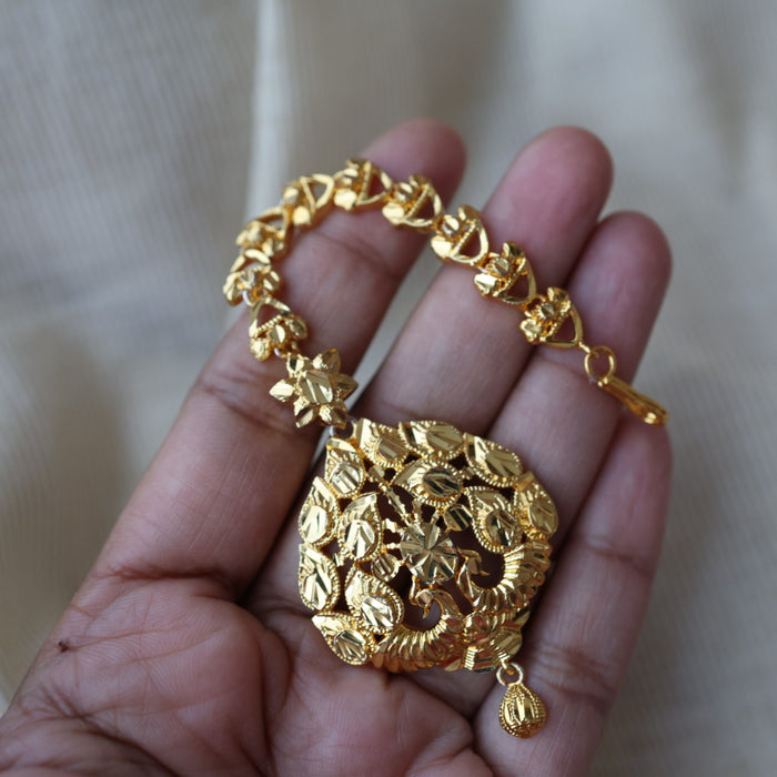 Heritage gold plated maang tikka TH3272