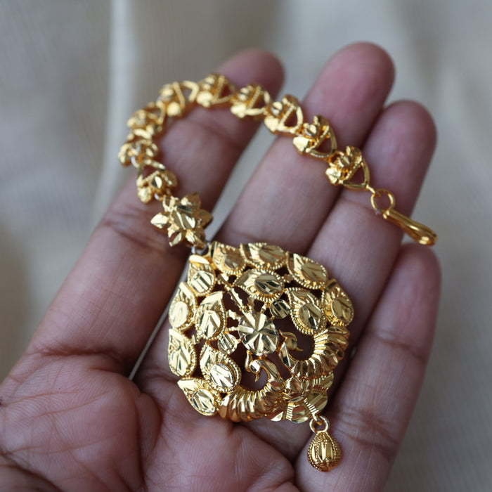 Heritage gold plated maang tikka TH3272