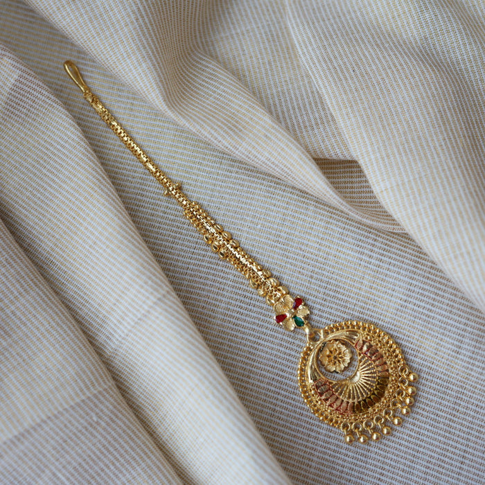 Heritage gold plated maang tikka TH123