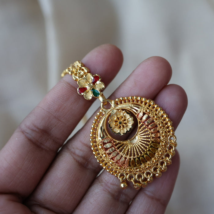 Heritage gold plated maang tikka TH123