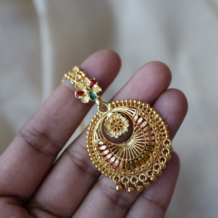 Heritage gold plated maang tikka TH123