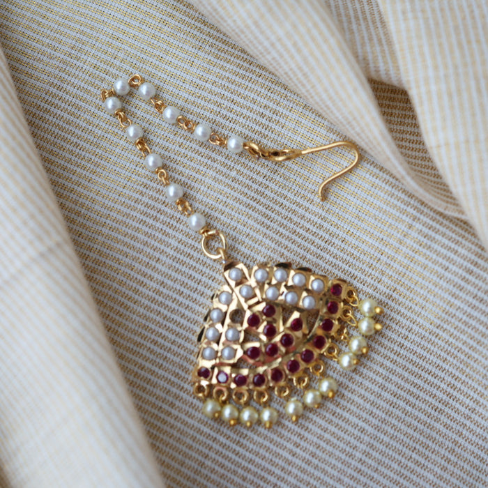 Heritage gold plated maang tikka TH1261