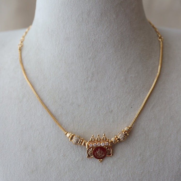 Heritage gold plated coin short necklace with earrings H7923