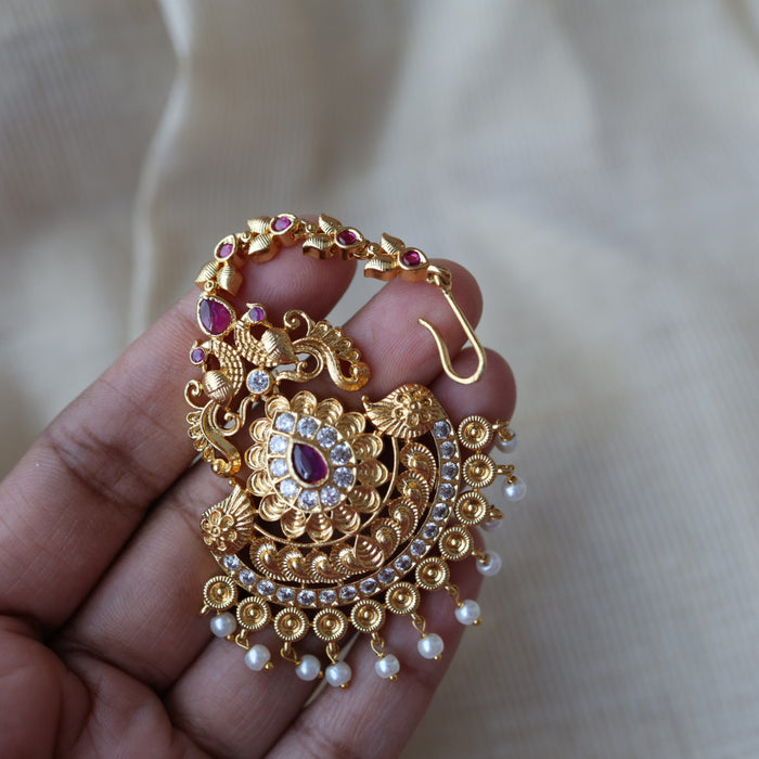 Heritage gold plated maang tikka TH259