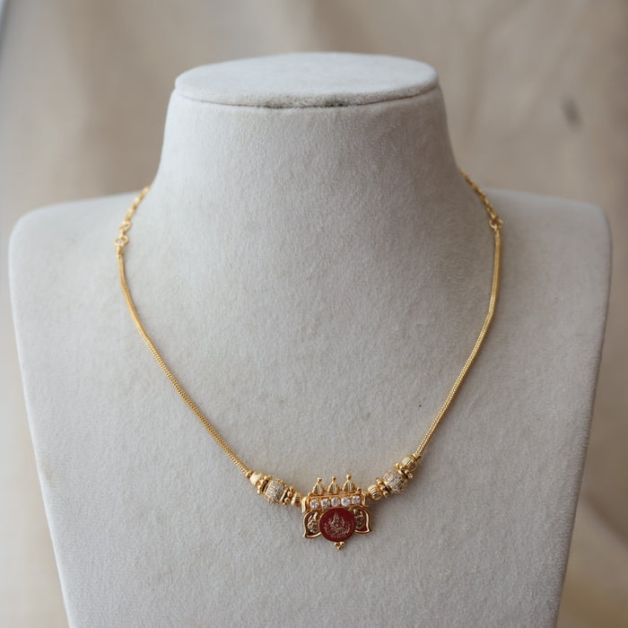 Heritage gold plated coin short necklace with earrings H7923