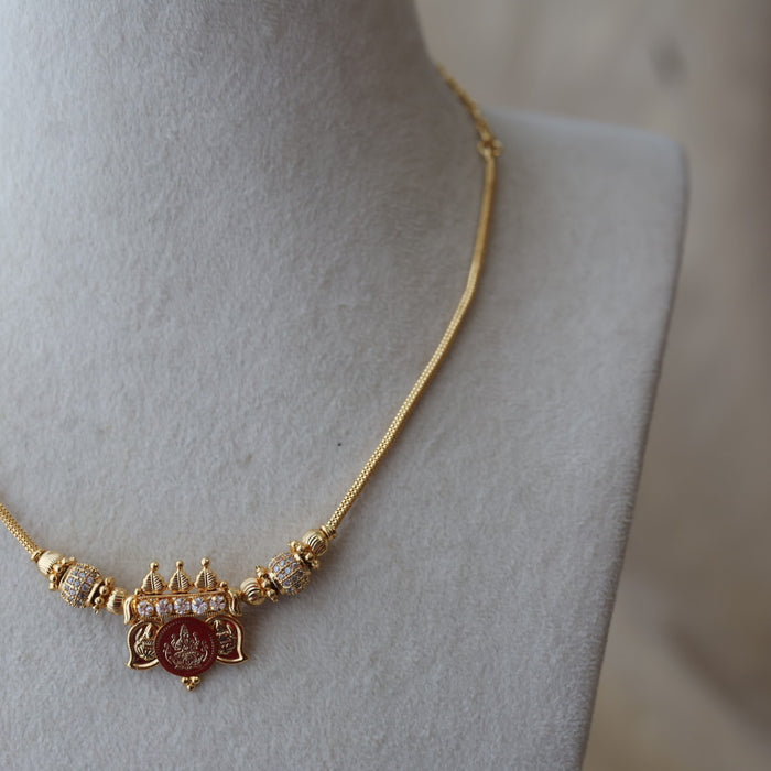 Heritage gold plated coin short necklace with earrings H7923