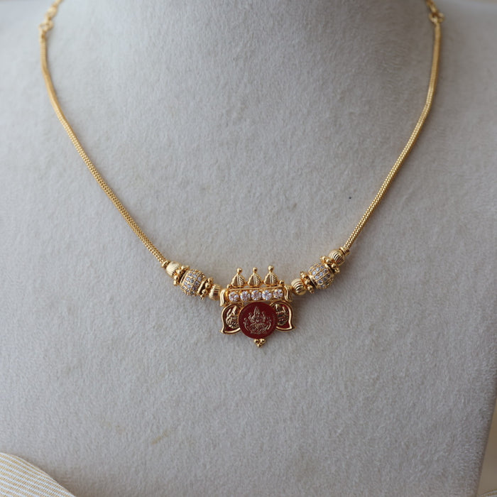 Heritage gold plated coin short necklace with earrings H7923
