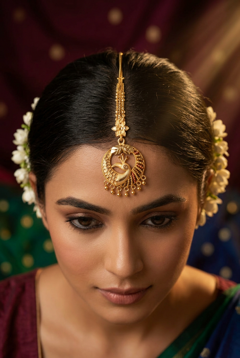 Heritage gold plated maang TH1365