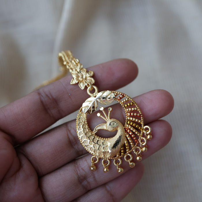 Heritage gold plated maang TH1365