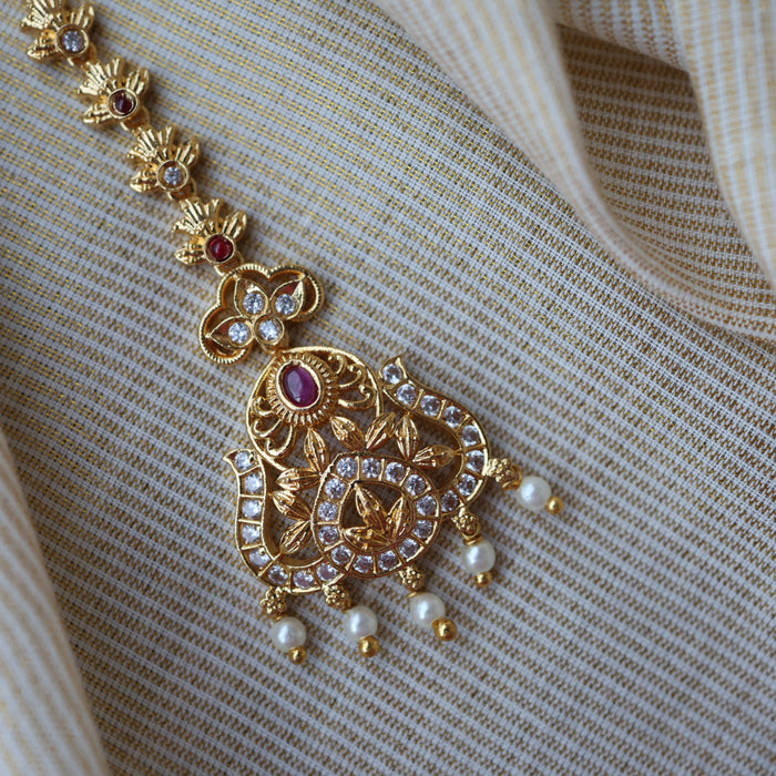 Heritage gold plated maang TH178