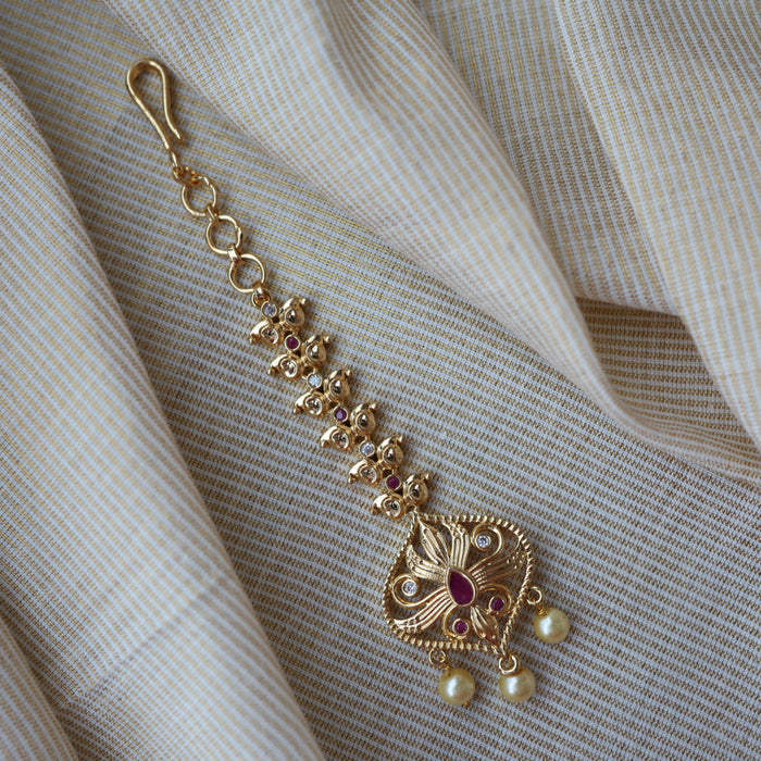 Heritage gold plated maang TH1311