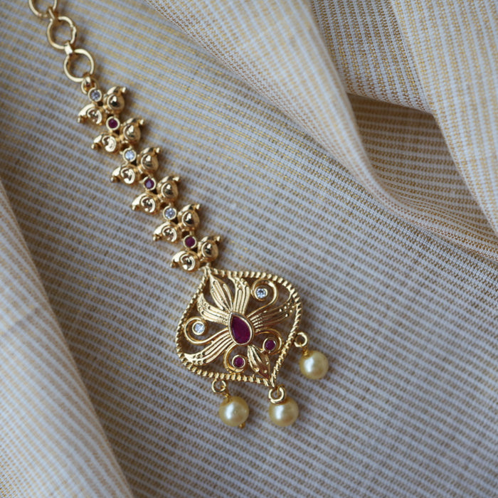 Heritage gold plated maang TH1311