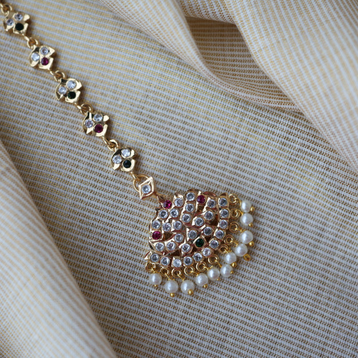 Heritage gold plated maang TH1319