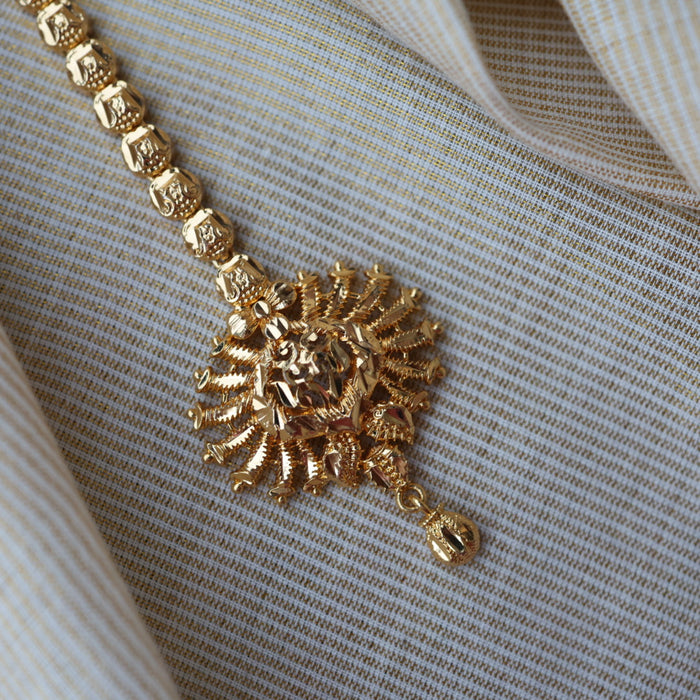 Heritage gold plated maang TH1433