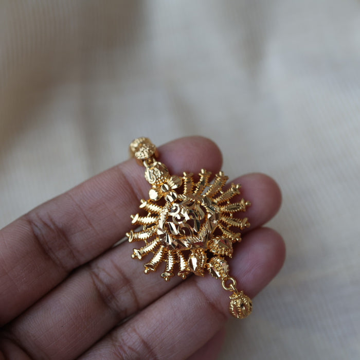 Heritage gold plated maang TH1433