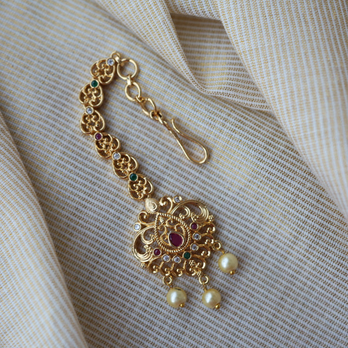 Heritage gold plated maang TH887