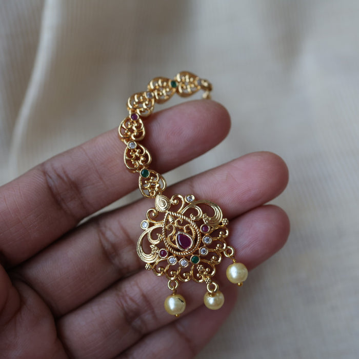 Heritage gold plated maang TH887