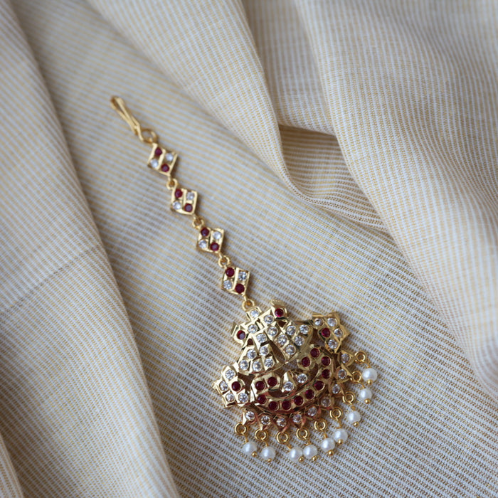 Heritage gold plated maang TH876