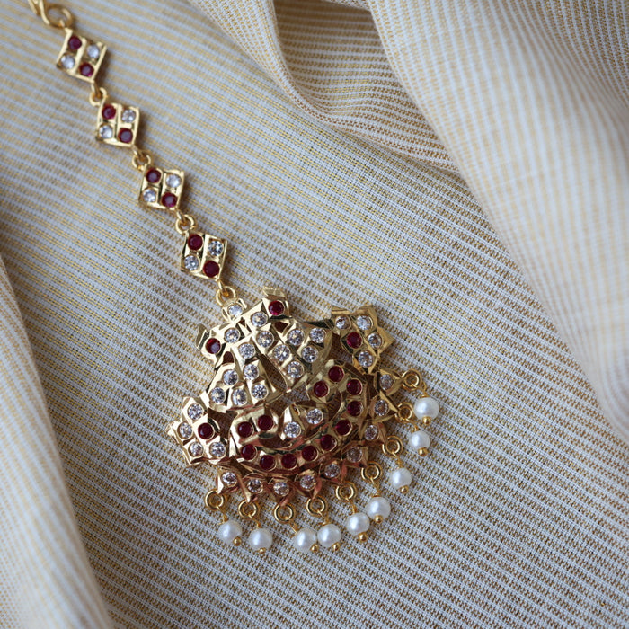 Heritage gold plated maang TH876