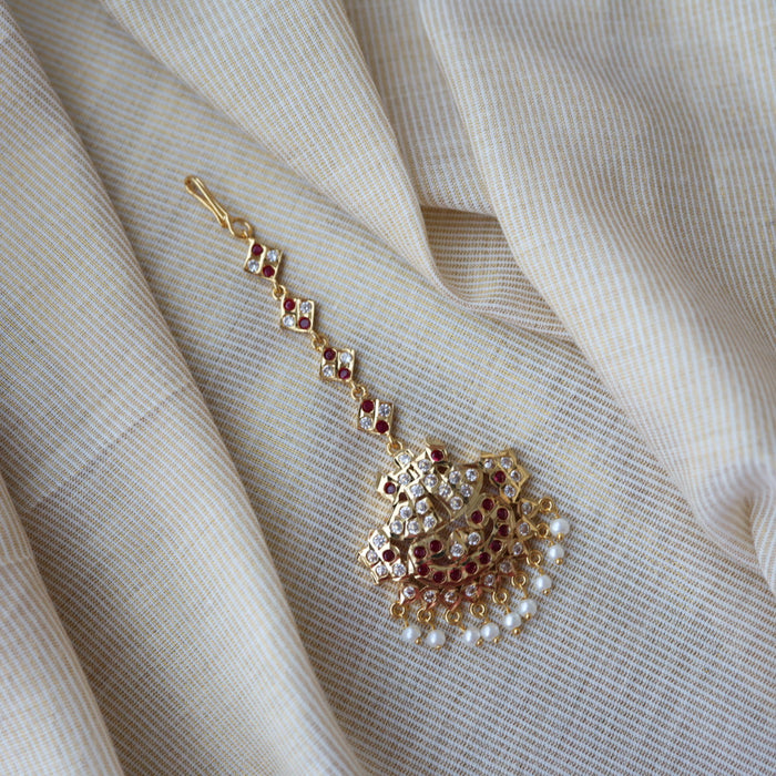 Heritage gold plated maang TH876