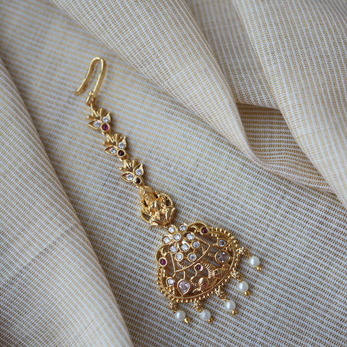 Heritage gold plated maang TH654