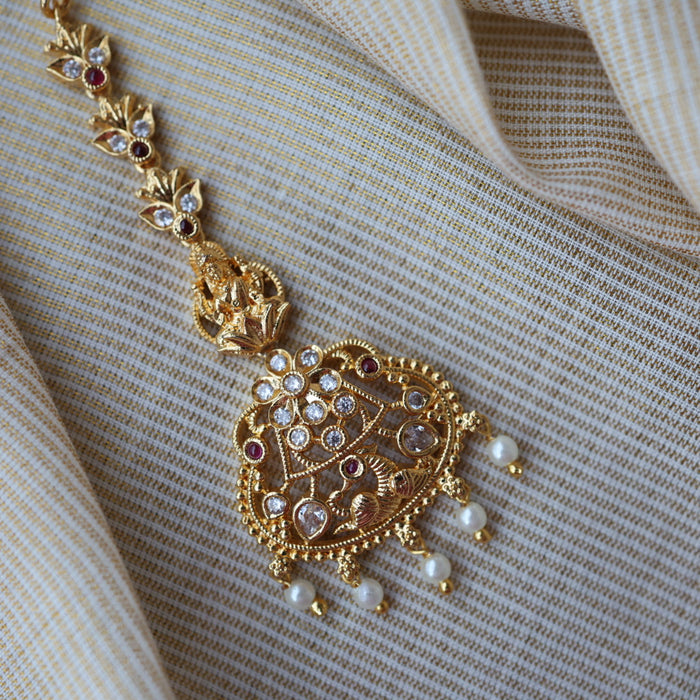 Heritage gold plated maang TH654