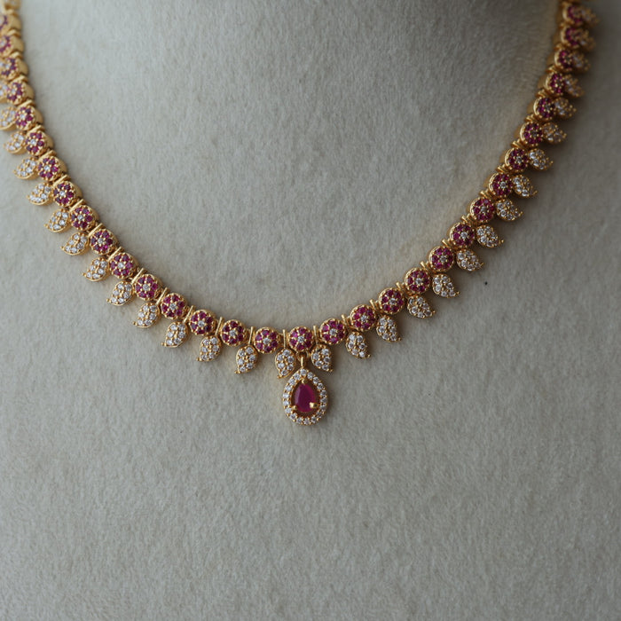 Heritage simple mango design short necklace and earrings H344