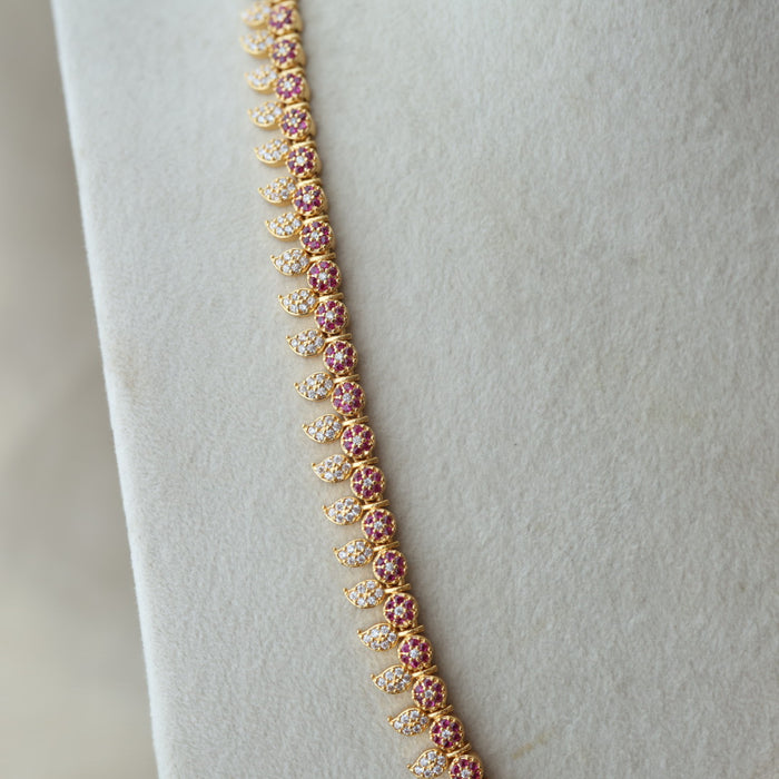 Heritage simple mango design long necklace and earrings H2444