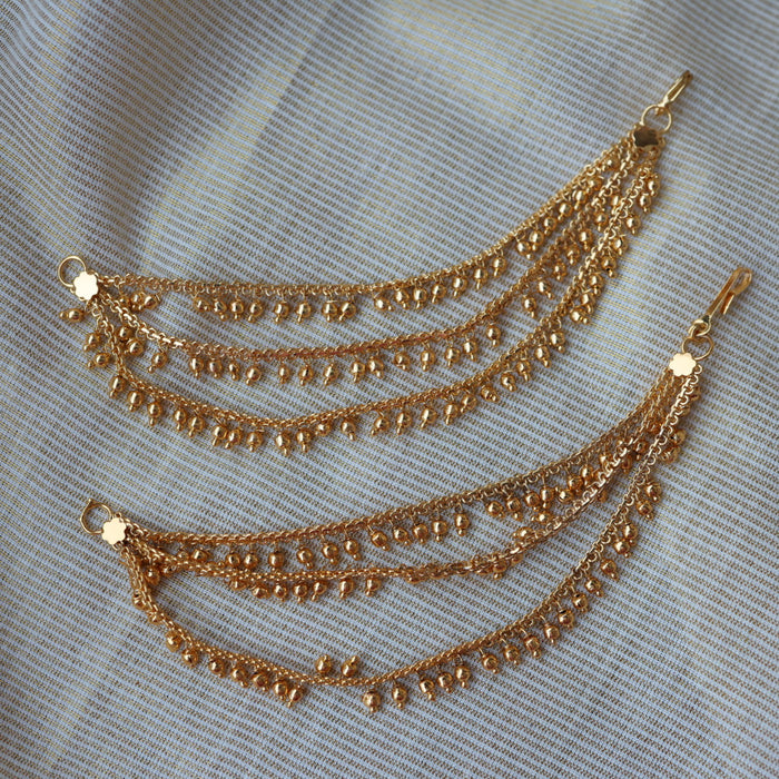 Heritage 2 layer gold mattal ear accessories HM1257