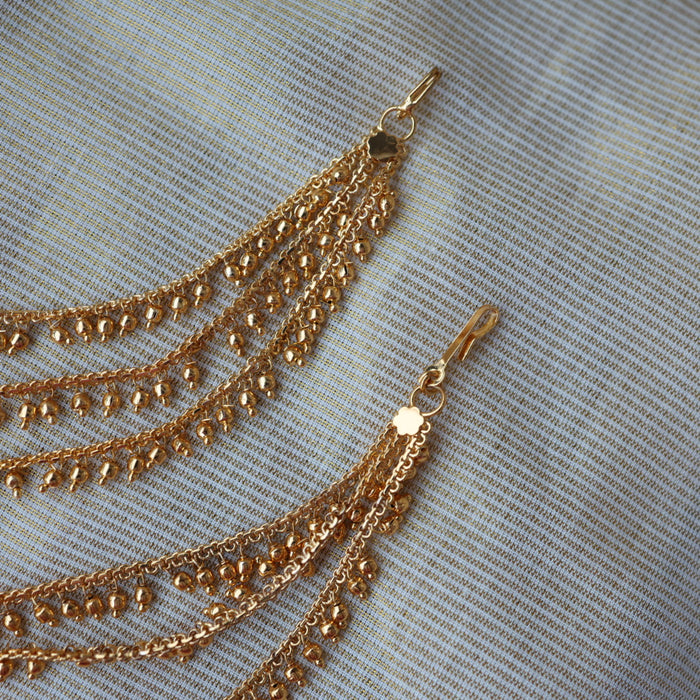 Heritage 2 layer gold mattal ear accessories HM1257