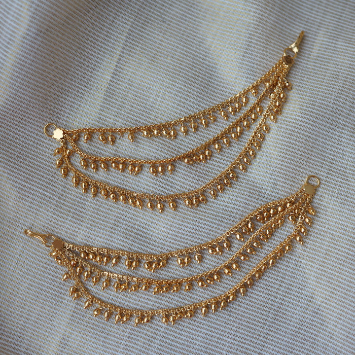 Heritage 2 layer gold mattal ear accessories HM1257