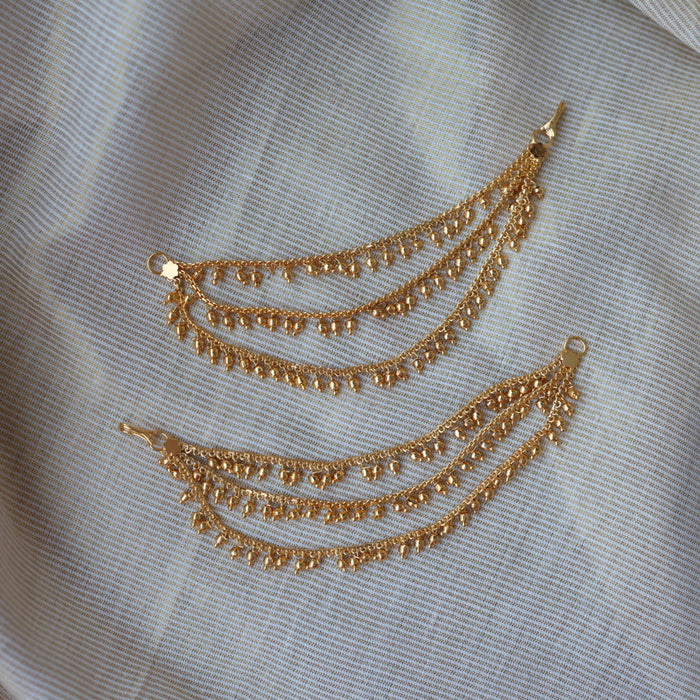 Heritage 2 layer gold mattal ear accessories HM1257
