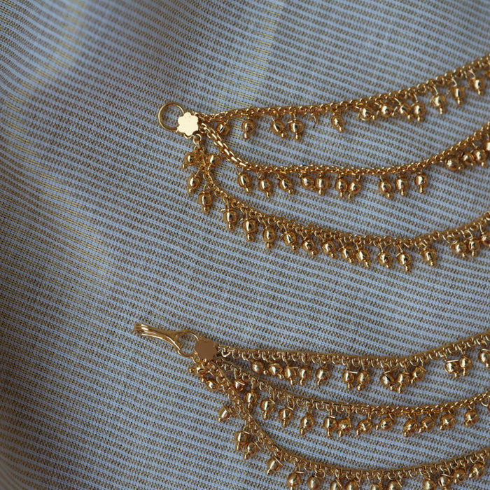 Heritage 2 layer gold mattal ear accessories HM1257