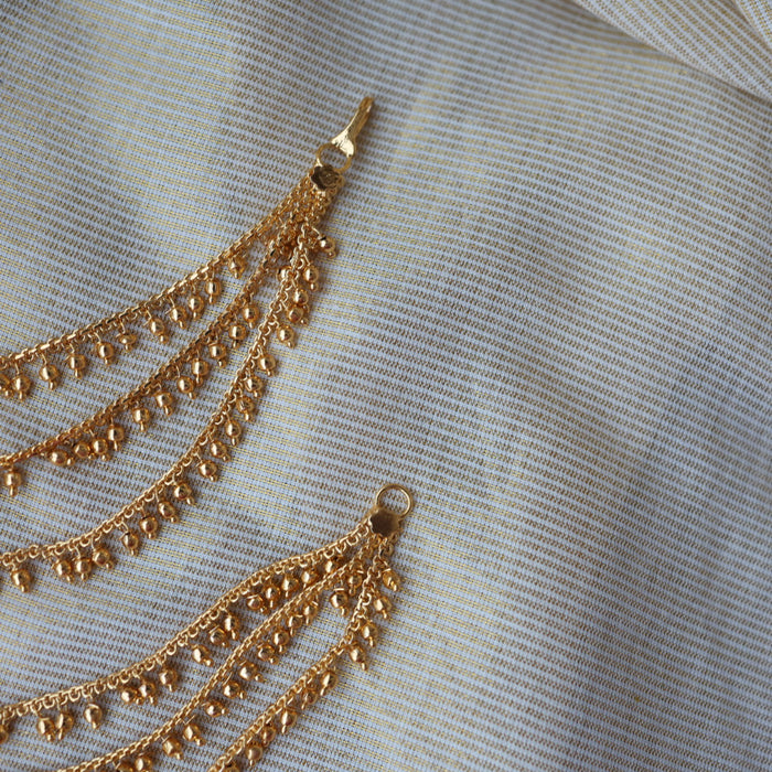 Heritage 2 layer gold mattal ear accessories HM1257