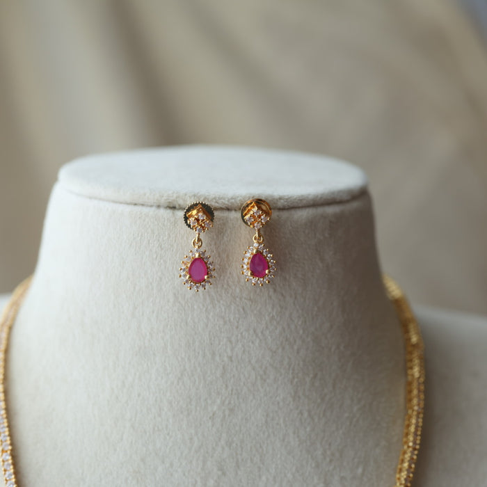 Heritage simple design long necklace and earrings HL344
