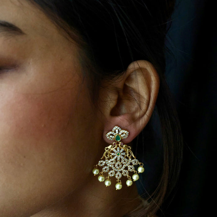 Antique simple short necklace and earrings TTS4322